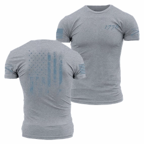 1776 Flag T-Shirt - Dark Heather Gray