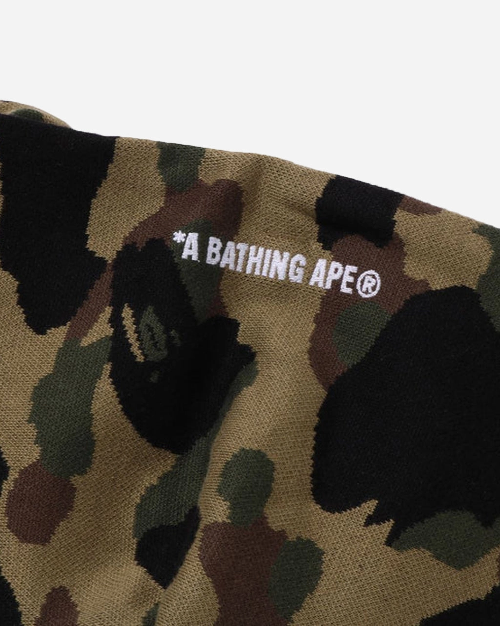 1st Camo Jacquard One Point Relaxed Fit Pullover Hoodie Green