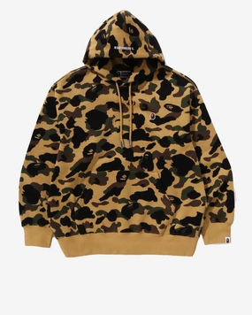 1st Camo Jacquard One Point Relaxed Fit Pullover Hoodie Yellow
