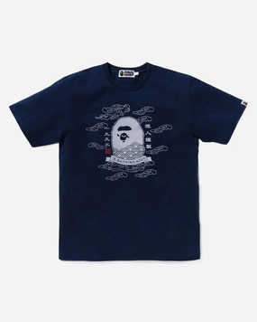 A Bathing Ape 31st Anniv. Ape Head Tee Indigo
