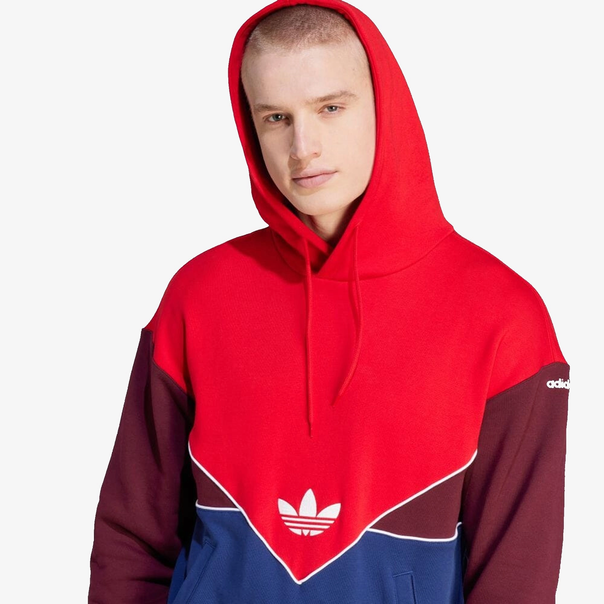 Adidas Originals | ADICOLOR SEASONAL ARCHIVE HOODIE  { BETTER SCARLET/DARK BLUE/MAROON