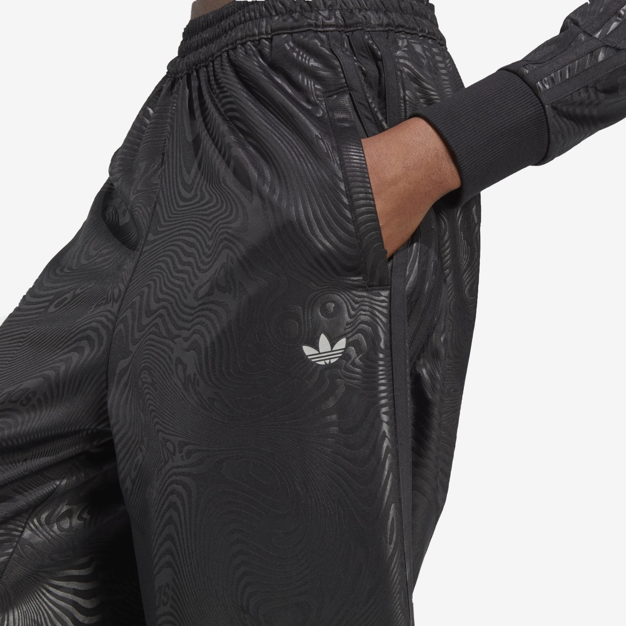 Adidas Originals | MARBLE PRINT FIREBIRD TRACK PANTS  { BLACK