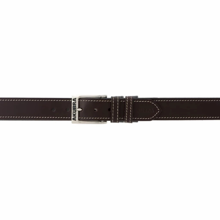 Akubra Leather Belt Steve - Brown Contrast Stitch