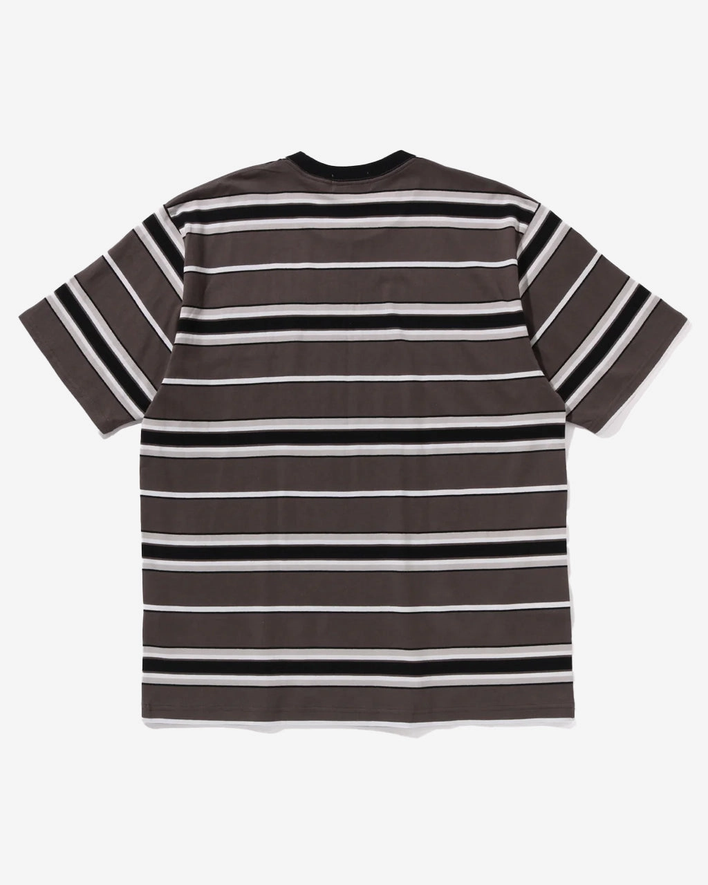Ape Head One Point Pocket Relaxed Fit Stripe Tee Black
