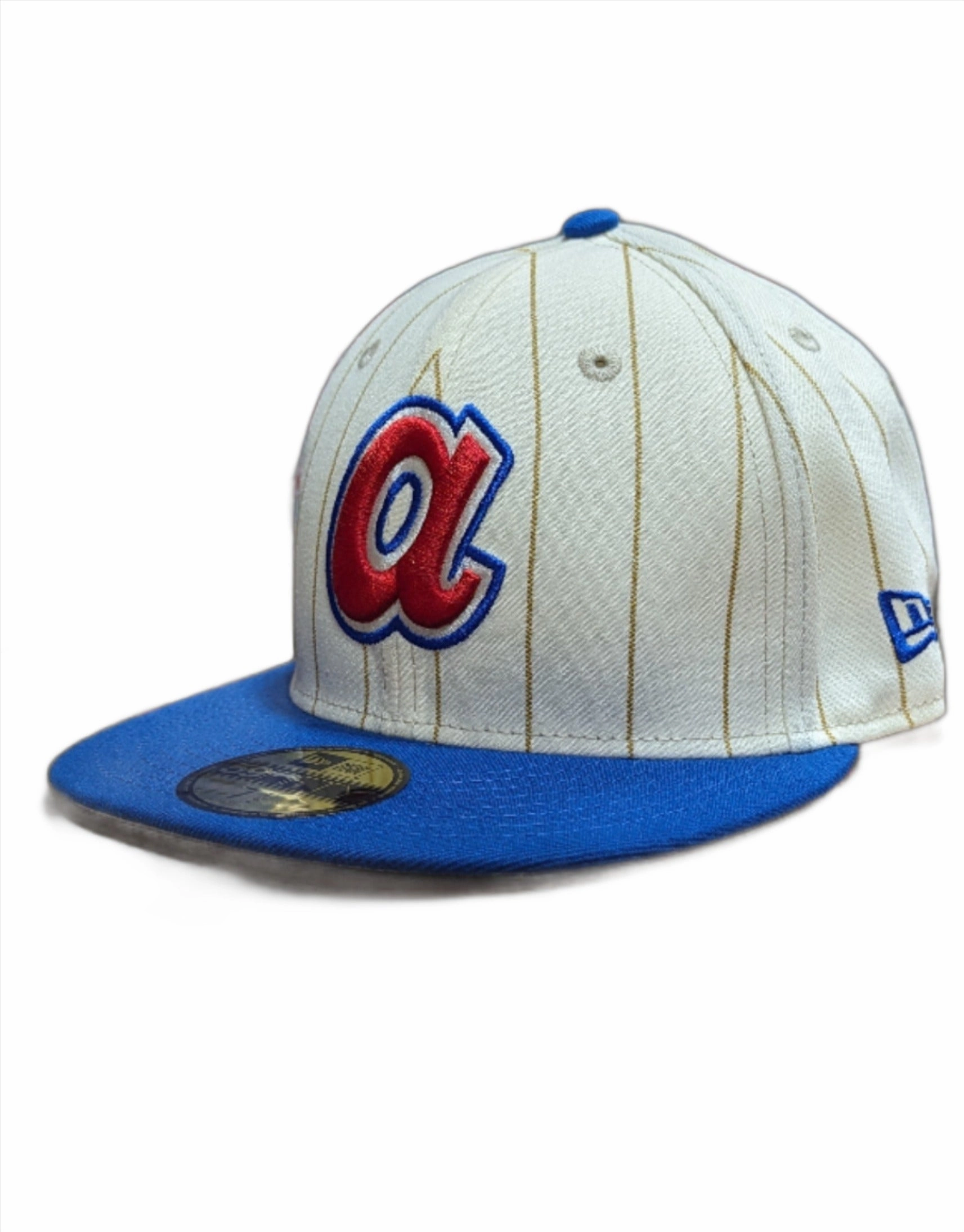 Atlanta Braves Historic Off White/Royal New Era 59FIFTY Fitted Hat