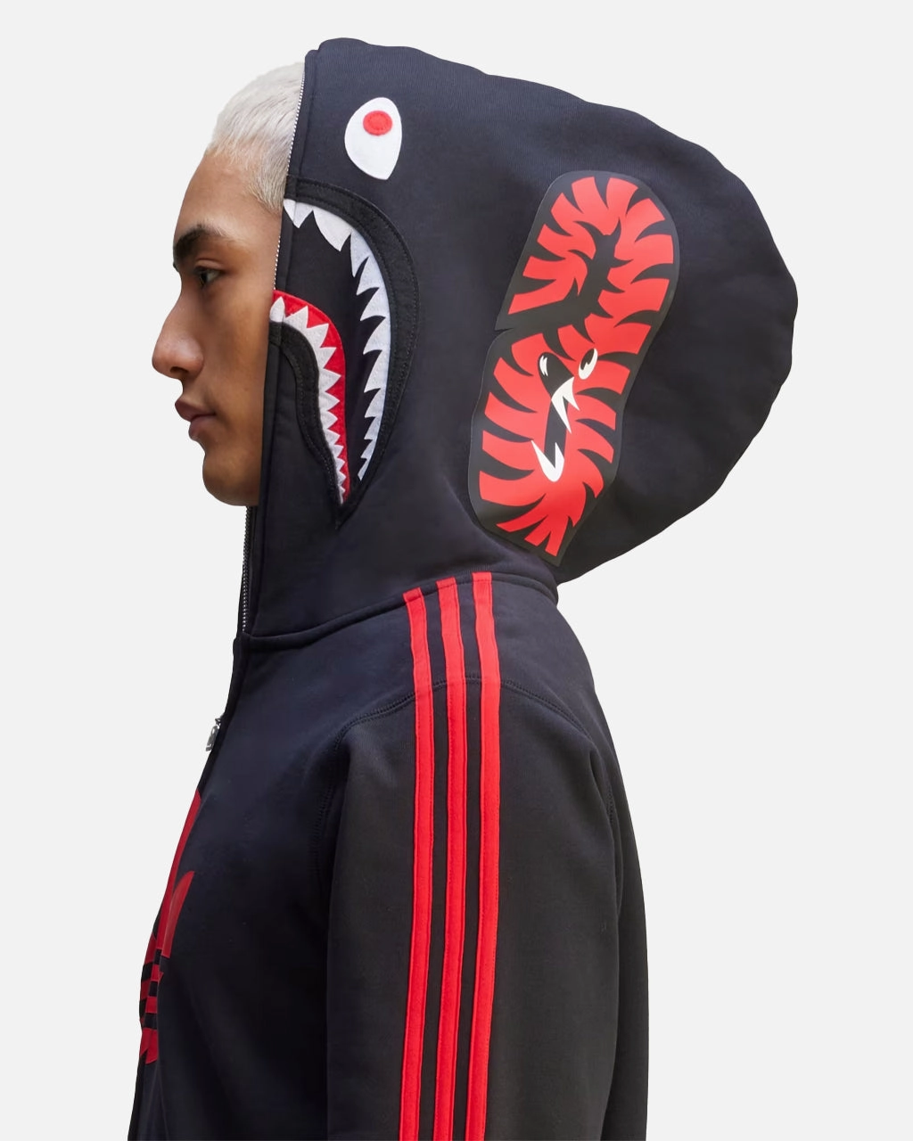 BAPE x adidas Ultimate Shark Hoodie Black