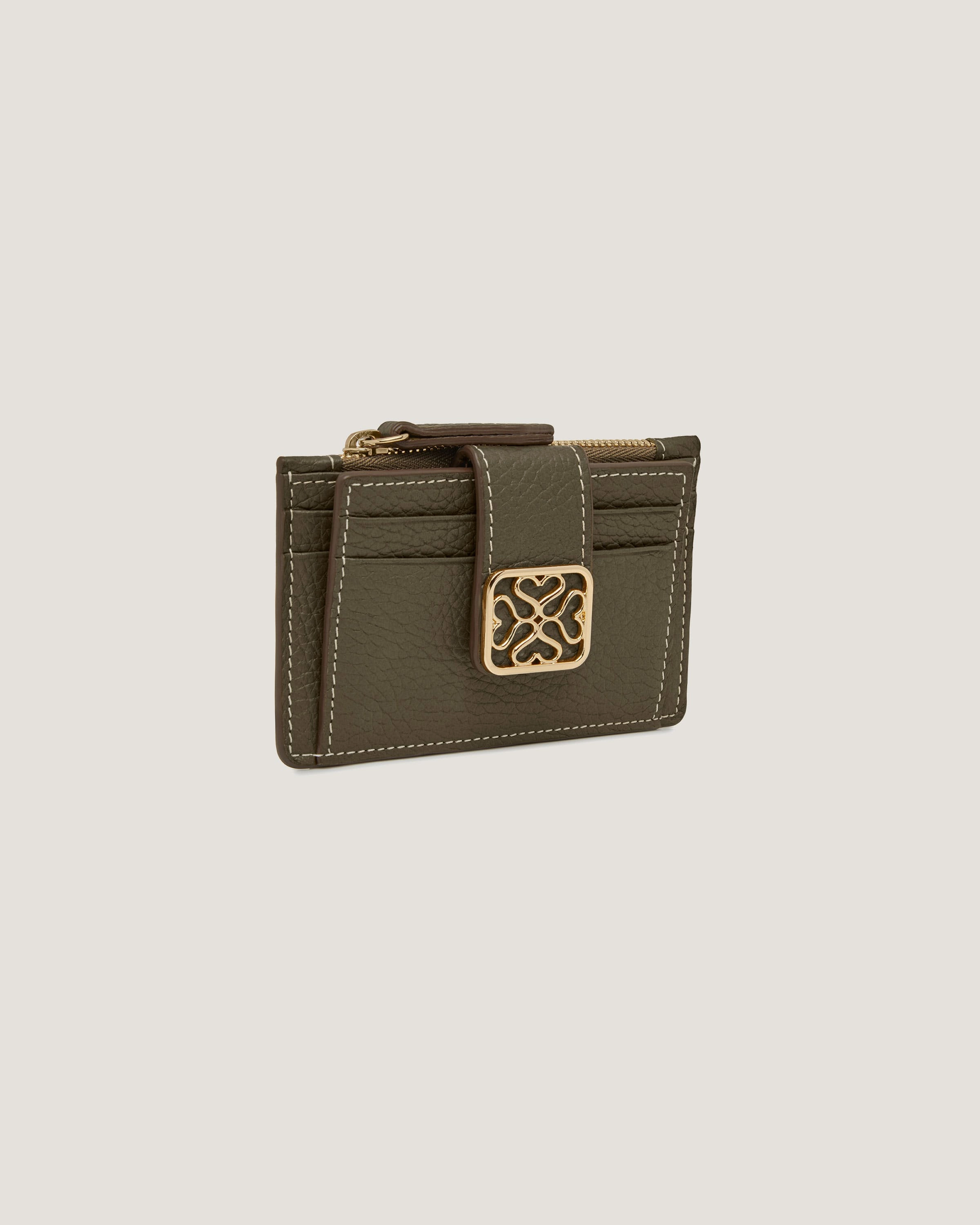 Bay Zipped Cardholder - Khaki