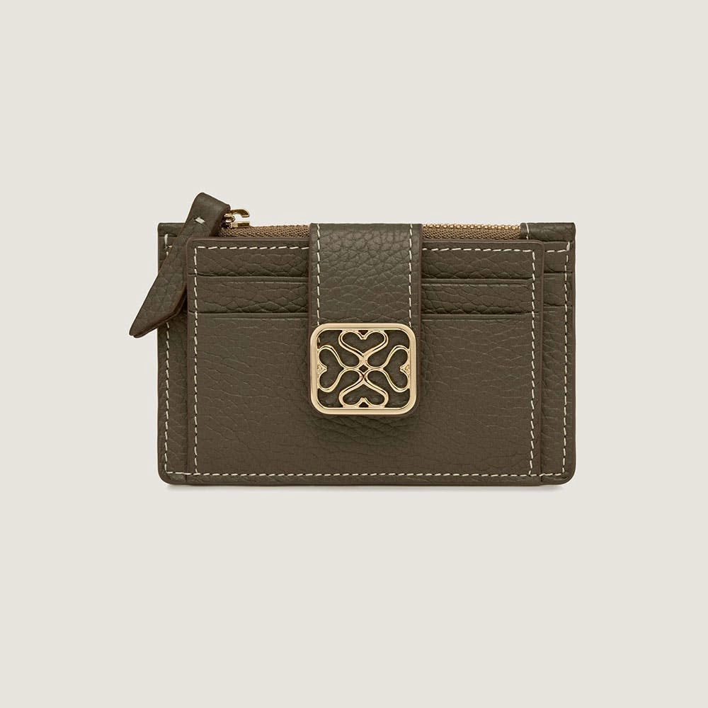 Bay Zipped Cardholder - Khaki