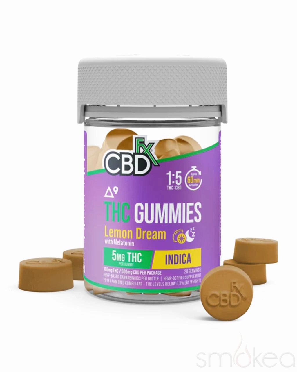 CBDfx Delta 9 THC   CBD Gummies - Lemon Dream