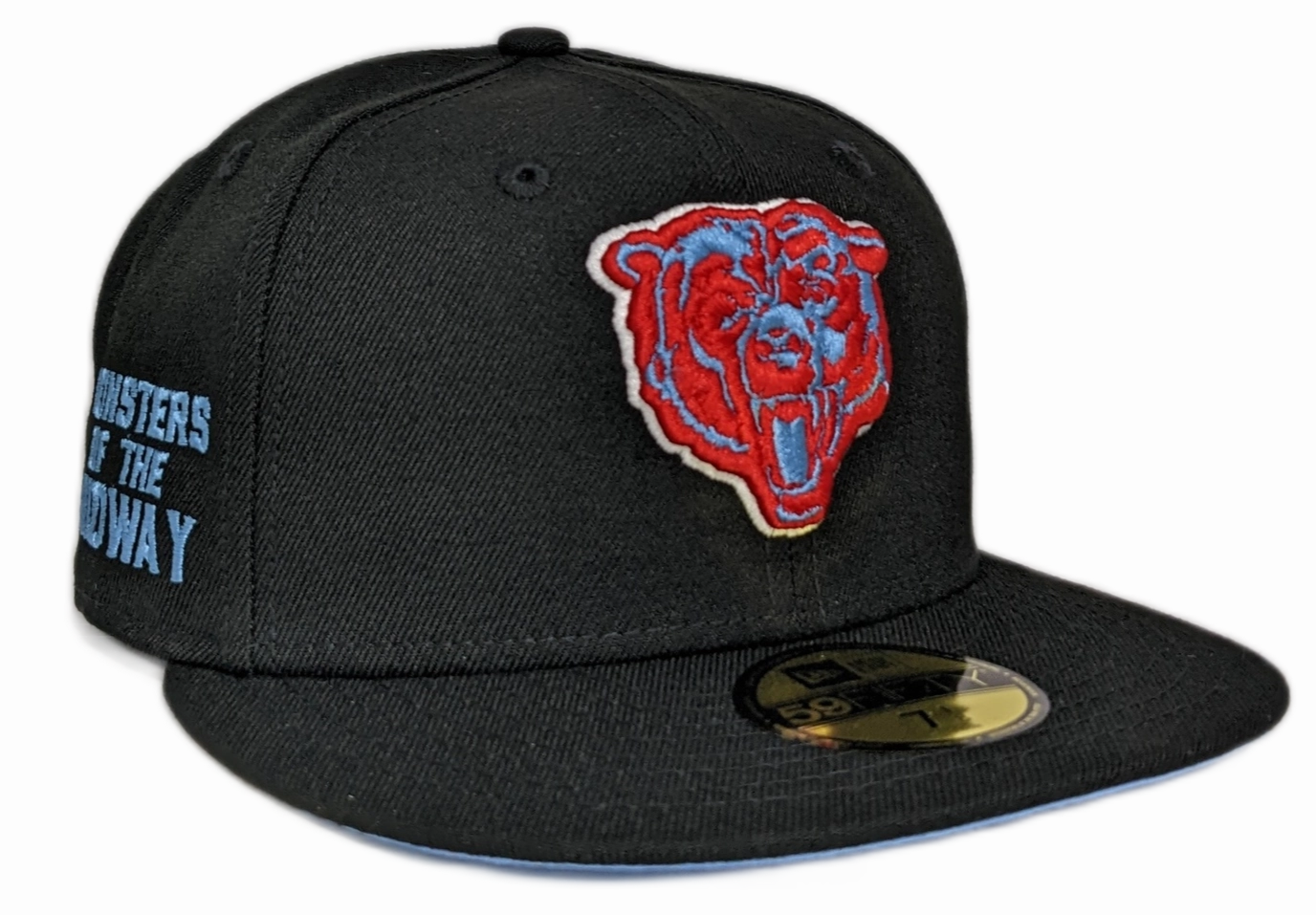 Chicago Bears Monsters of the Midway Black/Sky Blue City Vibes New Era 59FIFTY Fitted Hat