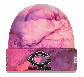 Chicago Bears New Era Ink 2022 Crucial Catch Sideline Primary Logo Cuffed Knit Hat
