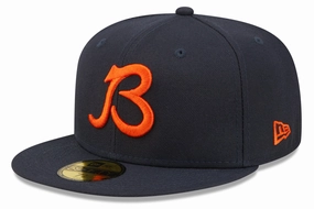 Chicago Bears "B" Logo Nightshift Navy New Era 59FIFTY Fitted Hat
