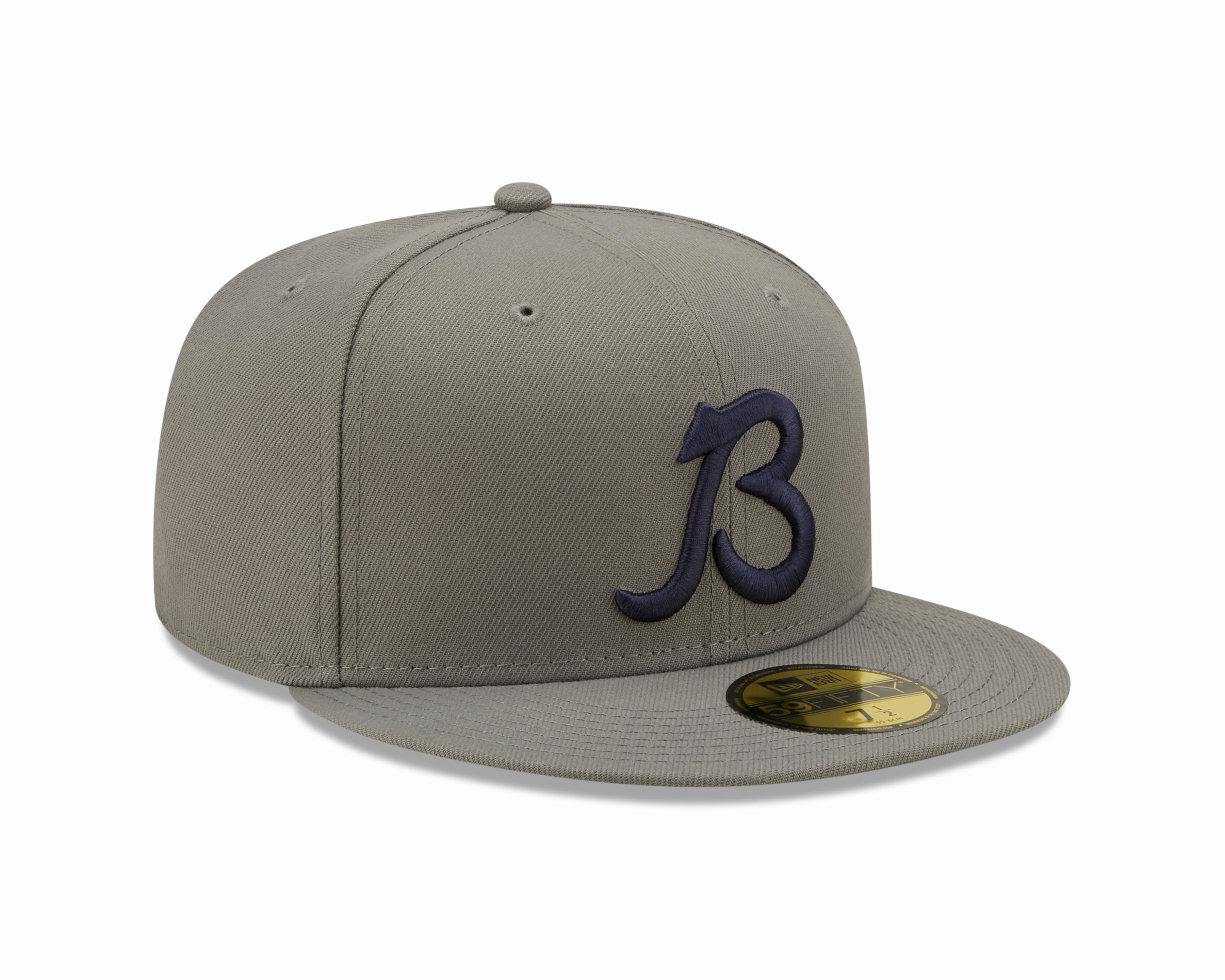 Chicago Bears "B" Logo Storm Gray New Era 59FIFTY Fitted Hat