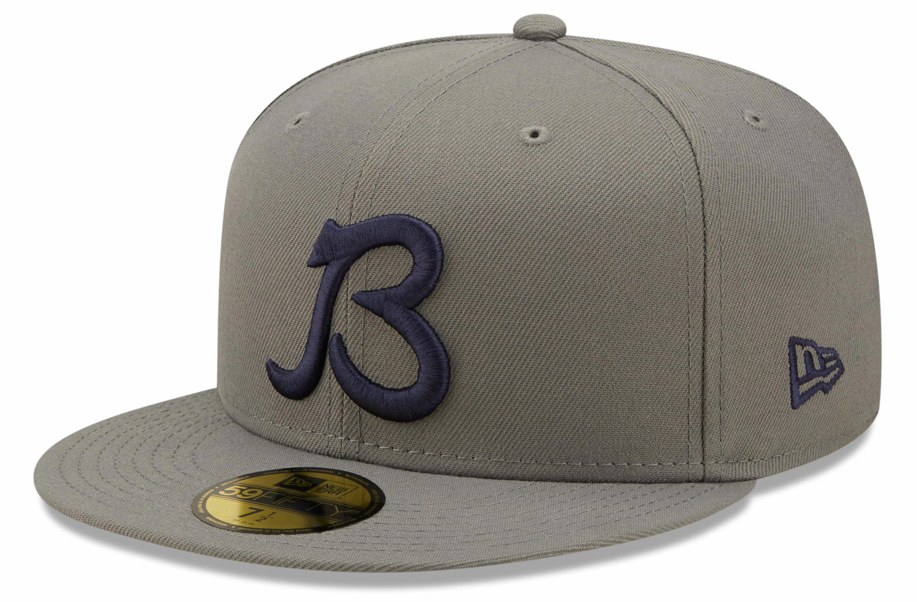 Chicago Bears "B" Logo Storm Gray New Era 59FIFTY Fitted Hat