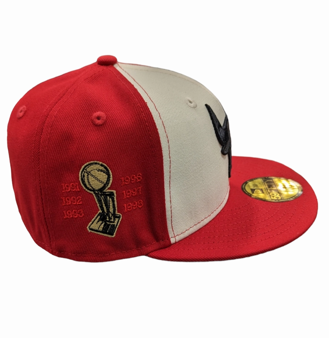Chicago Bulls New Era Off White/Red 59FIFTY Fitted Hat