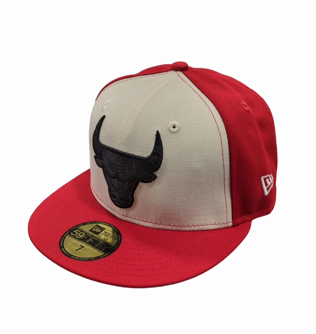 Chicago Bulls New Era Off White/Red 59FIFTY Fitted Hat
