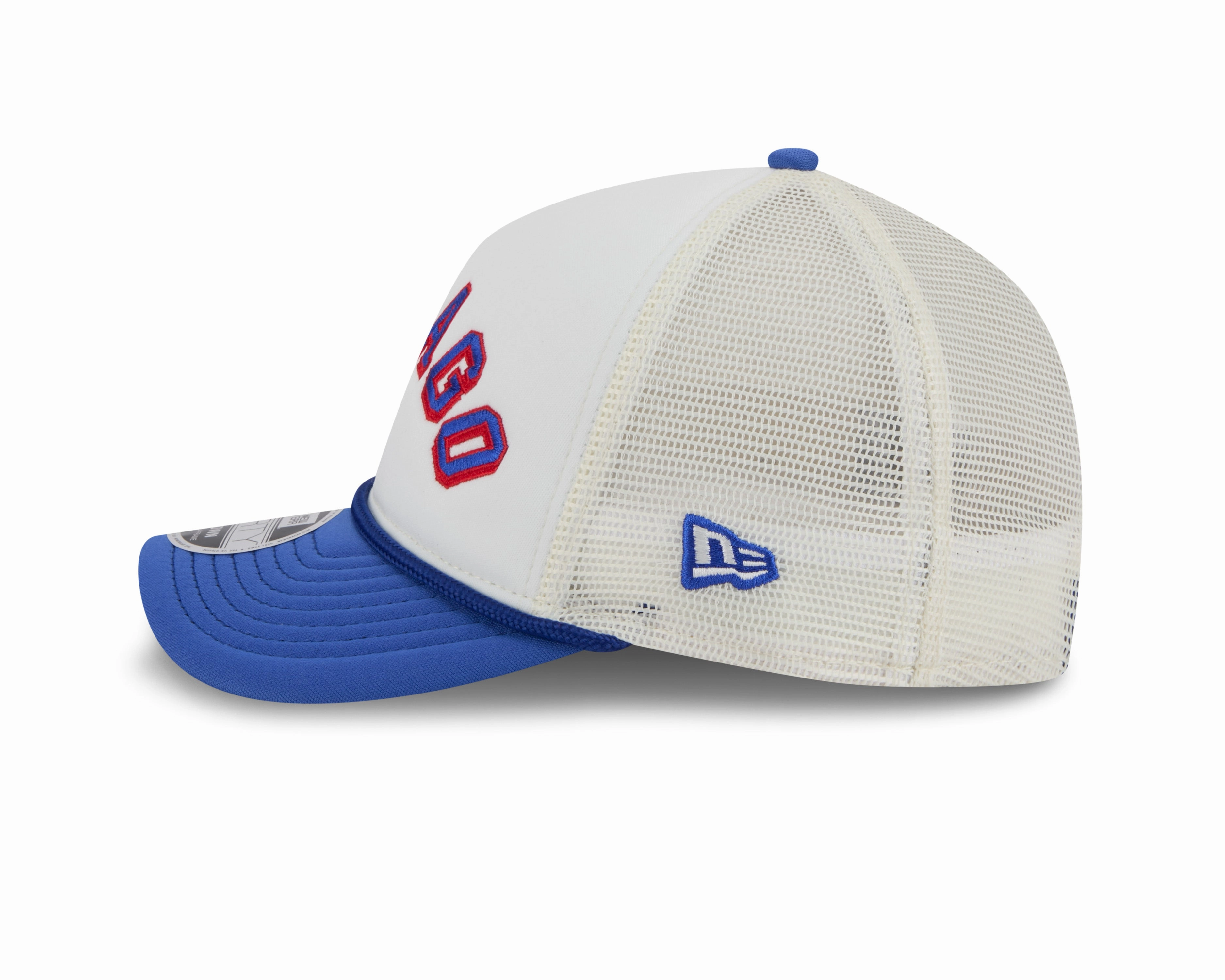 Chicago Cubs 2 Tone Chrome/Royal New Era 9FORTY M-Crown Trucker Adjustable Hat