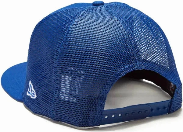 Chicago Cubs Bullseye Logo New Era Blue 9FIFTY Mesh Trucker Snapback Hat