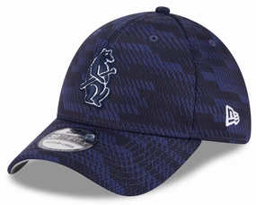 Chicago Cubs Navy 2025 Clubhouse 1914 Bear Alternate New Era 39THIRTY Flex Hat