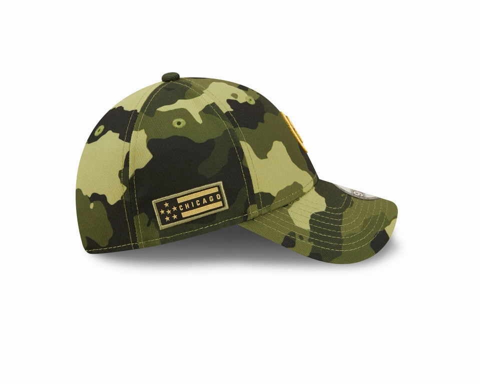 Chicago Cubs New Era 2022 MLB Armed Forces Day 9FORTY Adjustable Hat - Camo