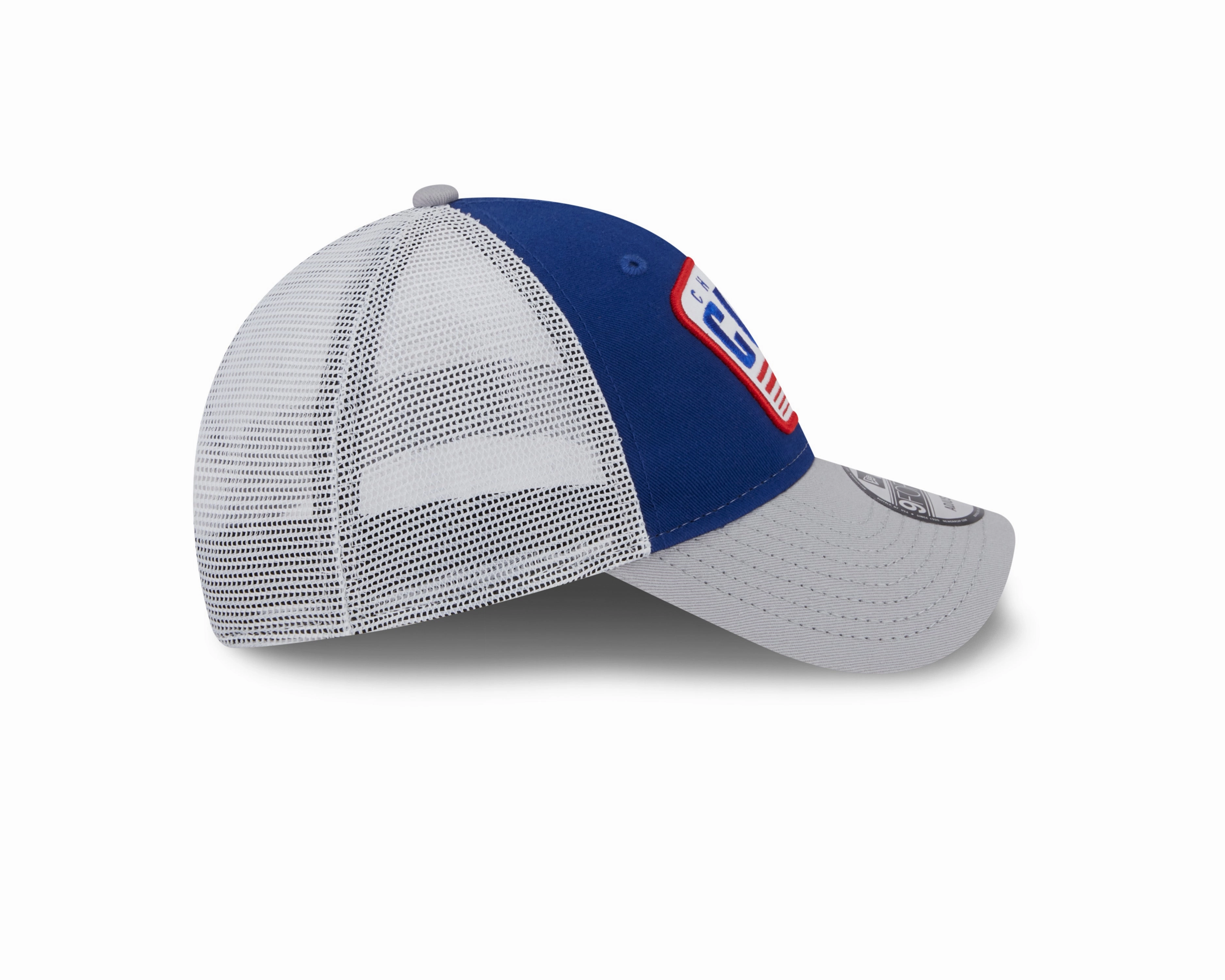 Chicago Cubs New Era 2 Tone Royal/Gray Patch Trucker 9FORTY Adjustable Hat