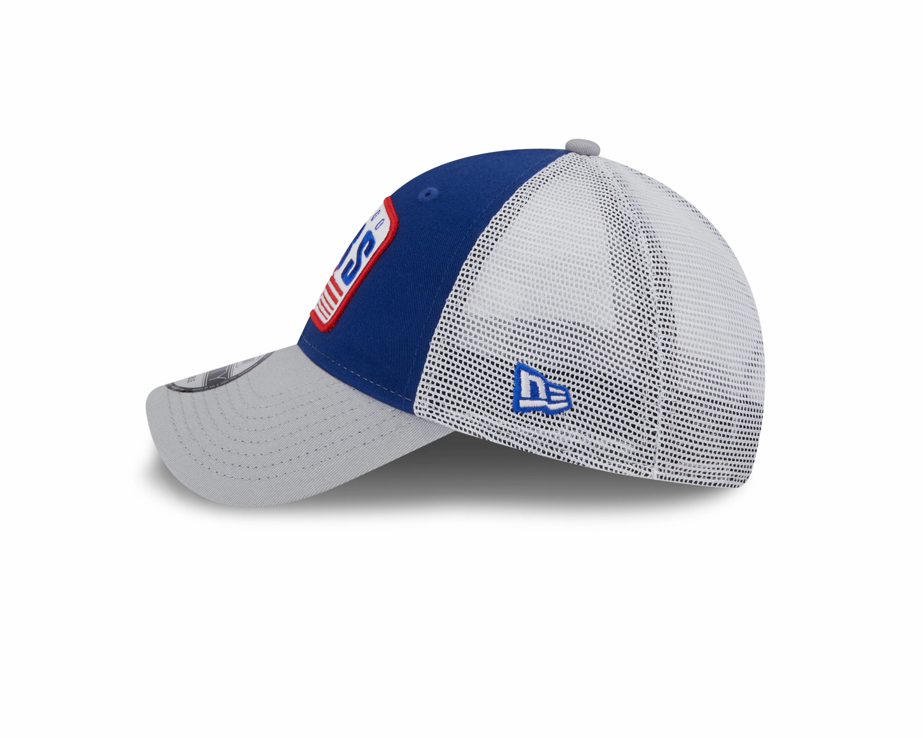 Chicago Cubs New Era 2 Tone Royal/Gray Patch Trucker 9FORTY Adjustable Hat