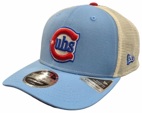 Chicago Cubs New Era Sky Blue/Red Alternate 2 9SEVENTY Trucker Hat