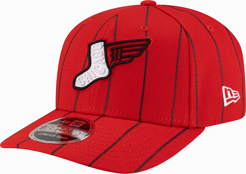 Chicago White Sox City Connect Red 9SEVENTY Pinstripe Adjustable Hat