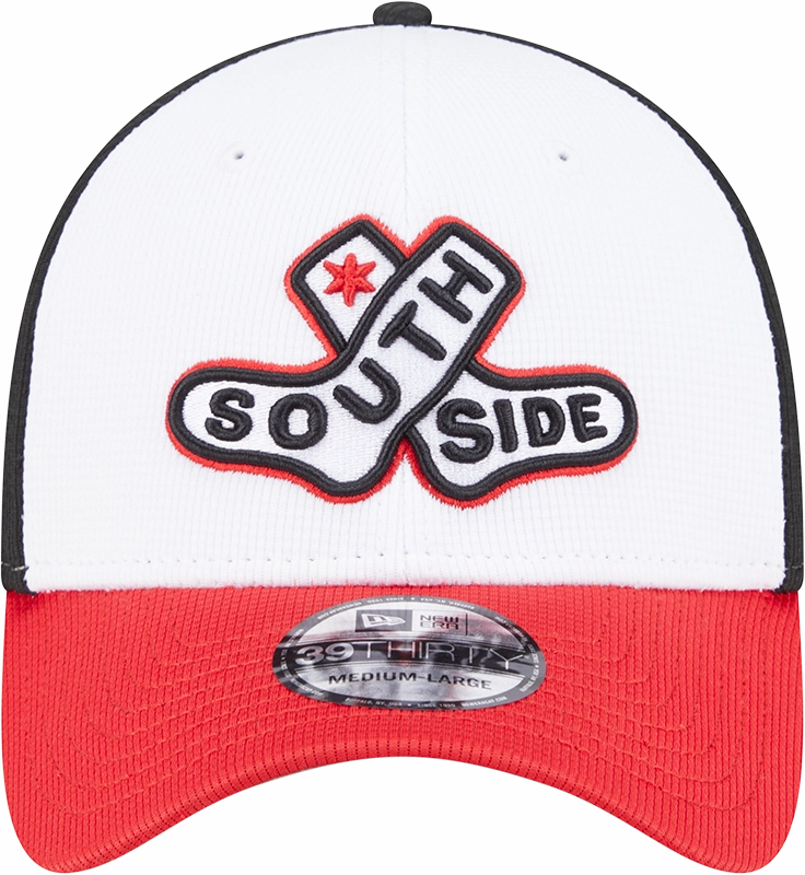 Chicago White Sox New Era 2025 City Connect Batting Practice 39THIRTY Flex Hat - White/Red