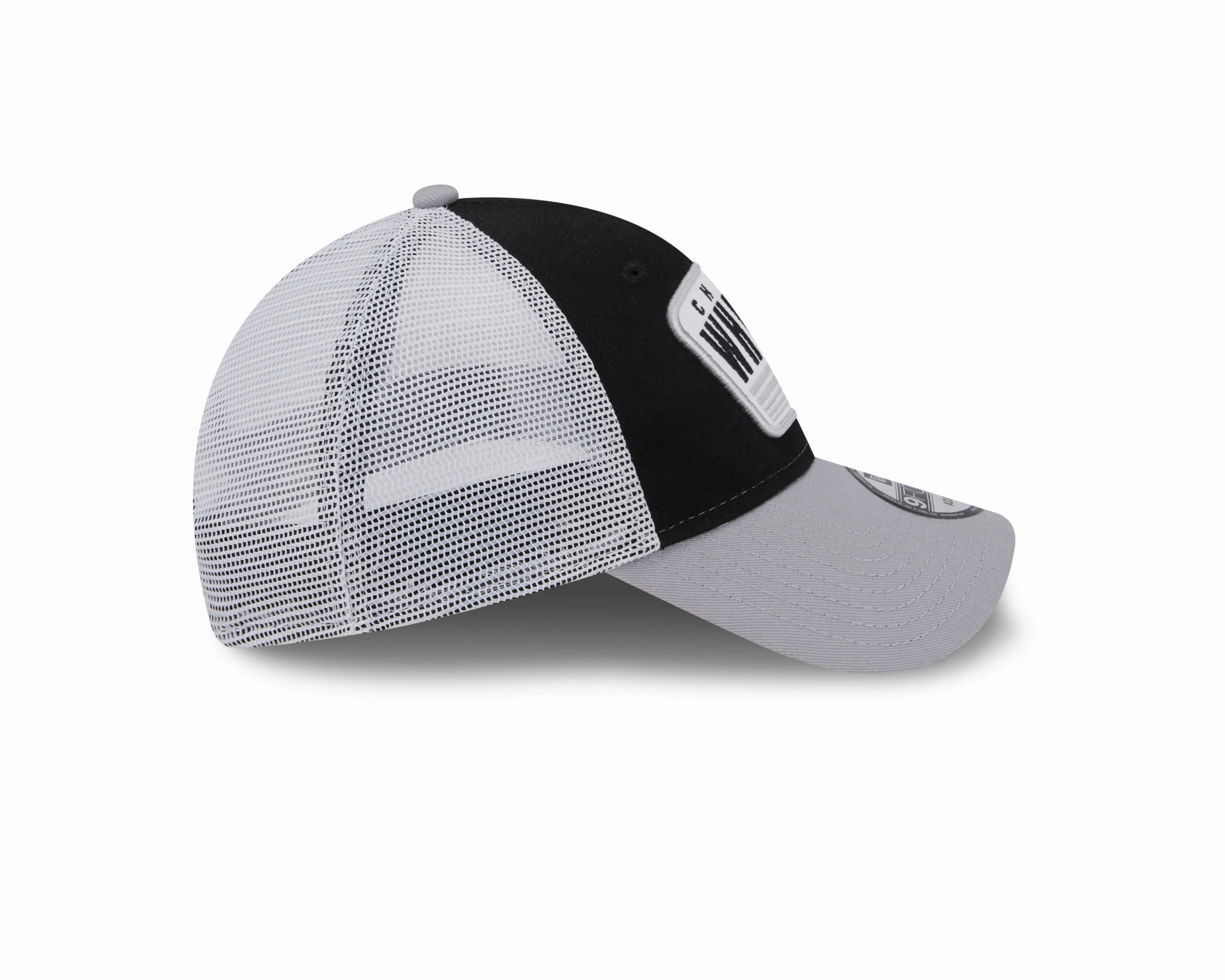 Chicago White Sox New Era 2 Tone Black/Gray Patch Trucker 9FORTY Adjustable Hat