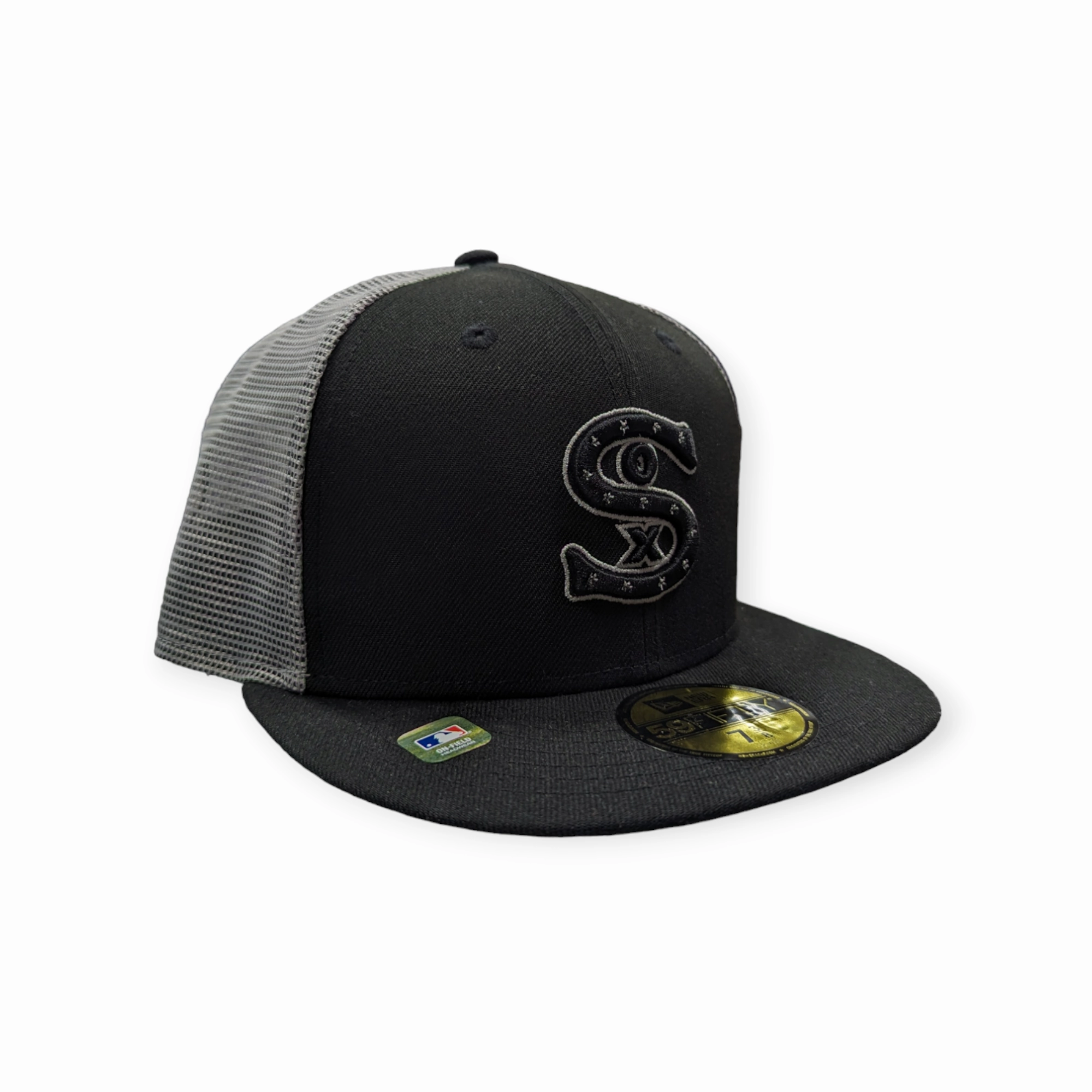 Chicago White Sox New Era Black/Gray BP Trucker 59FIFTY Fitted Hat