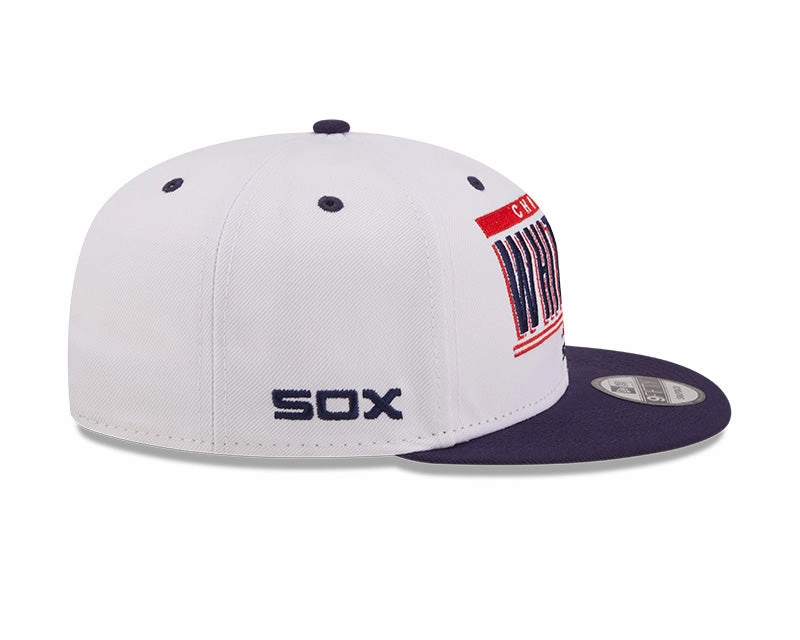 Chicago White Sox White/Navy Retro Title 9FIFTY Snapback Hat