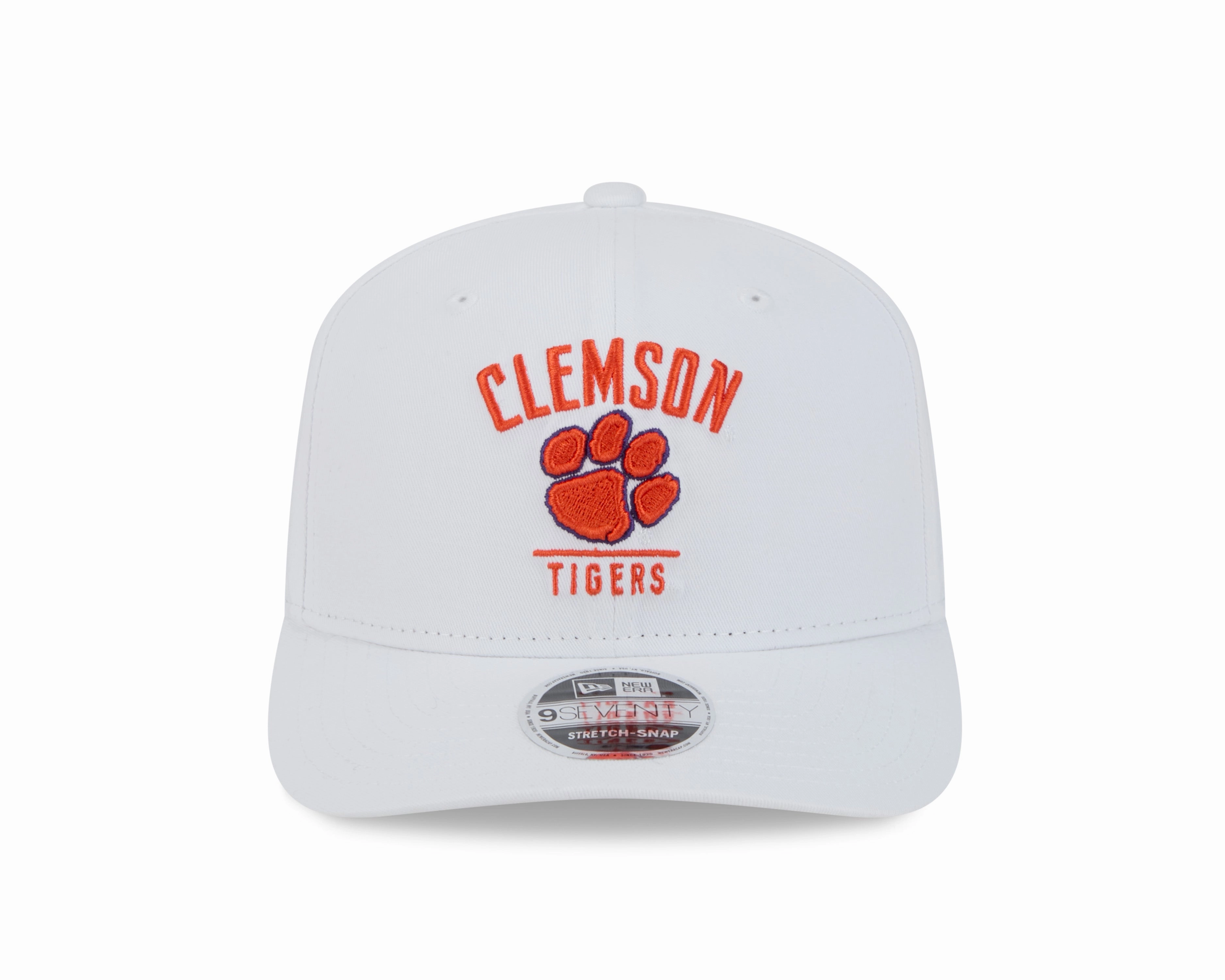Clemson Tigers New Era Team White 9SEVENTY Adjustable Hat