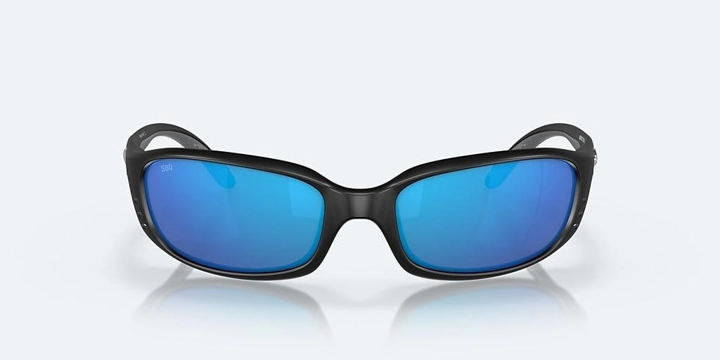 Costa Brine Matte Black Frame With Mirror Blue Lens 580G Polarized Sunglasses