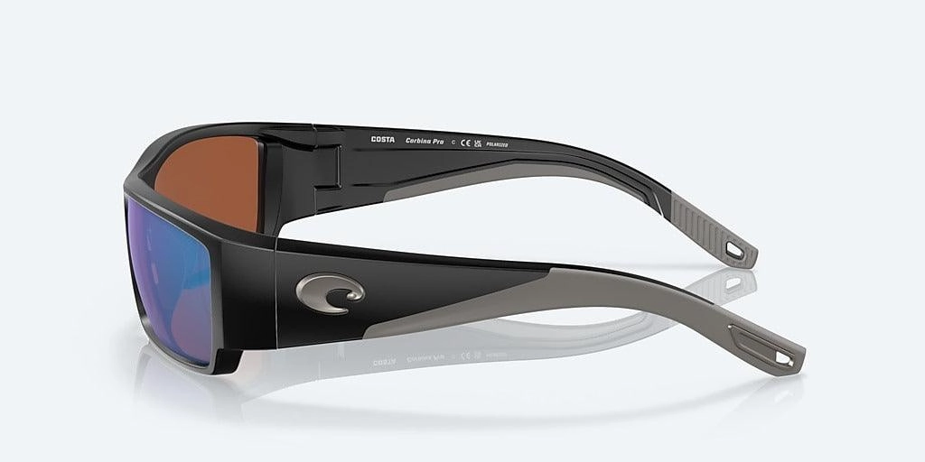 Costa Corbina Pro Matte Black Frame with Green Mirror Lens 580G Polarized Sunglasses