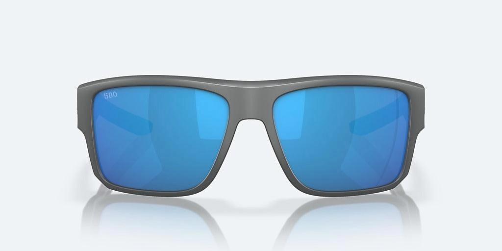 Costa Taxman Matte Gray Frame with Blue Mirror Lens 580G Polarized Sunglasses