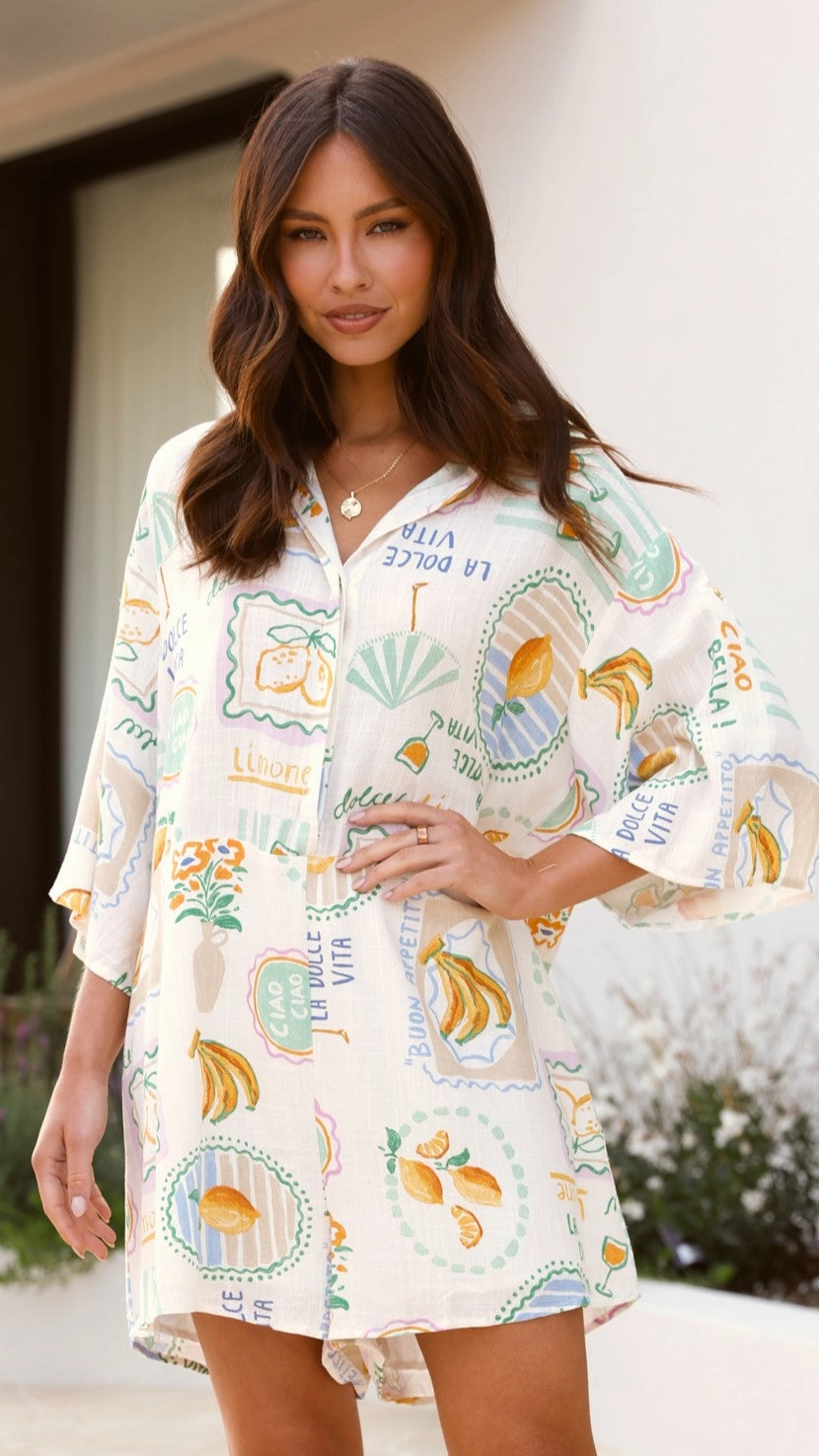 Darya Playsuit - Dolce Vita Print