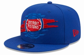 Detroit Pistons Logo Tear Royal New Era 9FIFTY Snapback Hat