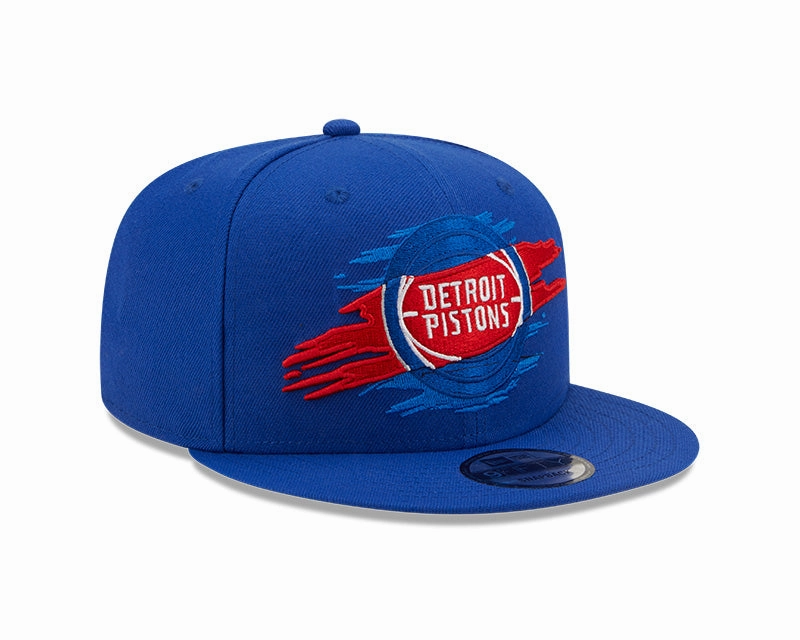 Detroit Pistons Logo Tear Royal New Era 9FIFTY Snapback Hat