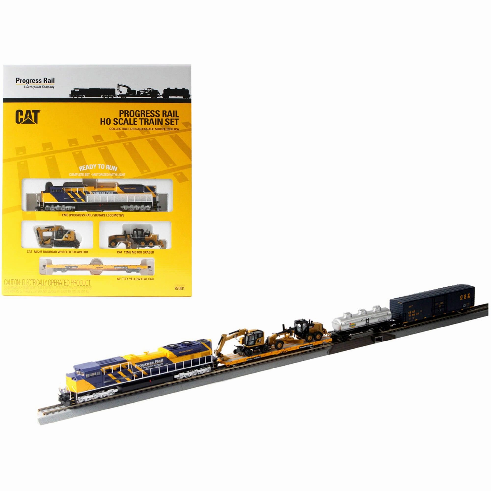 Diecast Masters 1/87 (HO) Diecast Train Set - Progress Rail 100th Anniversary