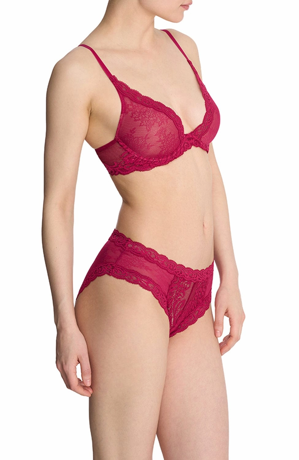 Feathers Contour Lace Plunge Bra