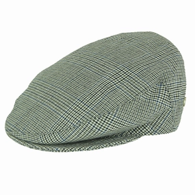 Fléchet Italian Cotton Fine Check Cap - Grey