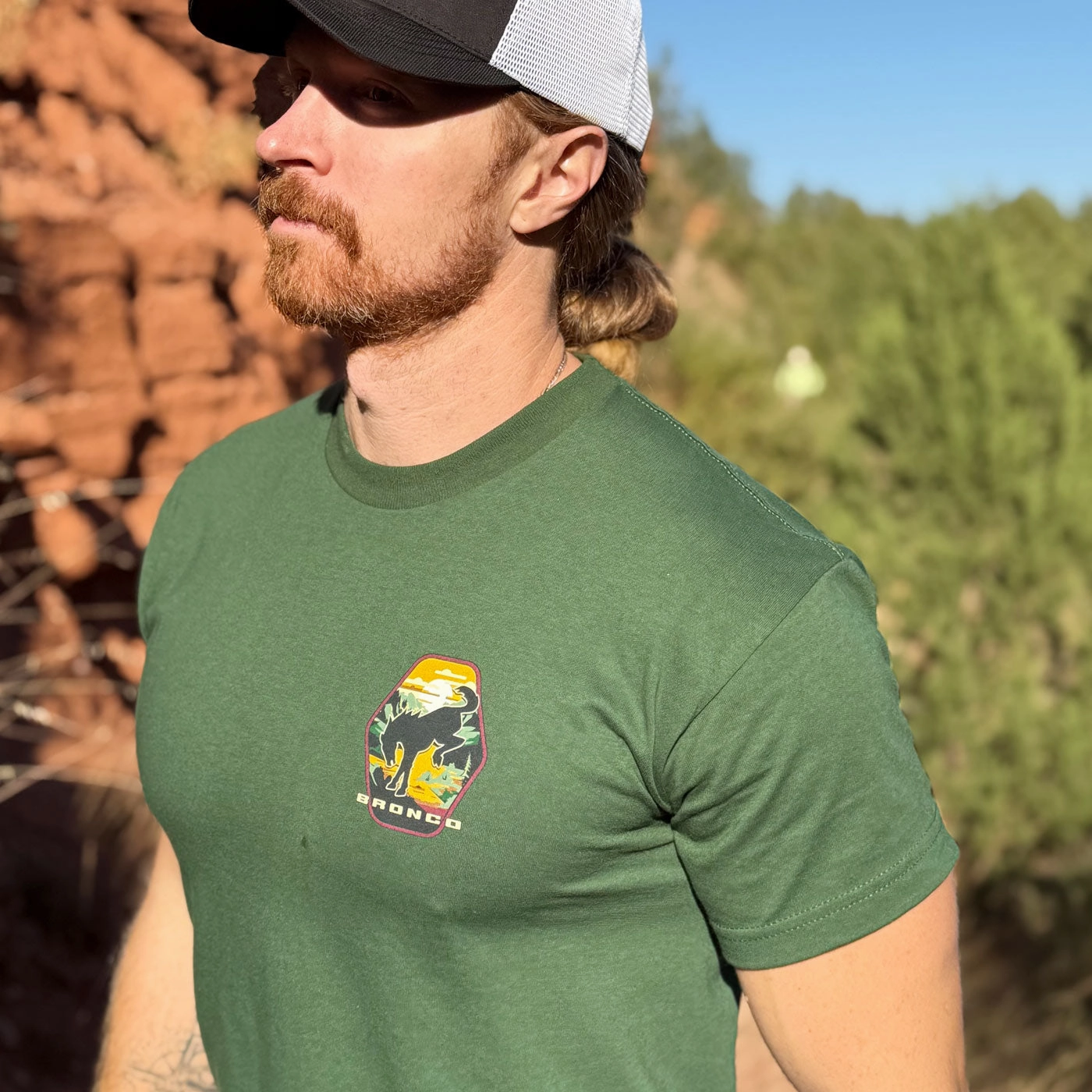 Ford Bronco Men's Built Wild Badge Short Sleeve T-Shirt