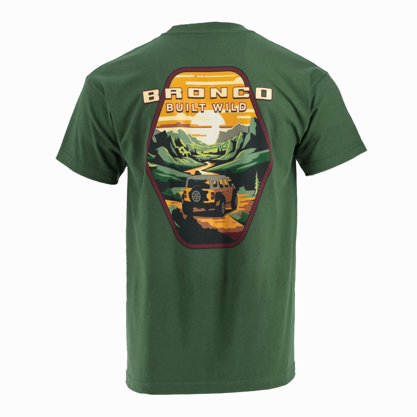 Ford Bronco Men's Built Wild Badge Short Sleeve T-Shirt