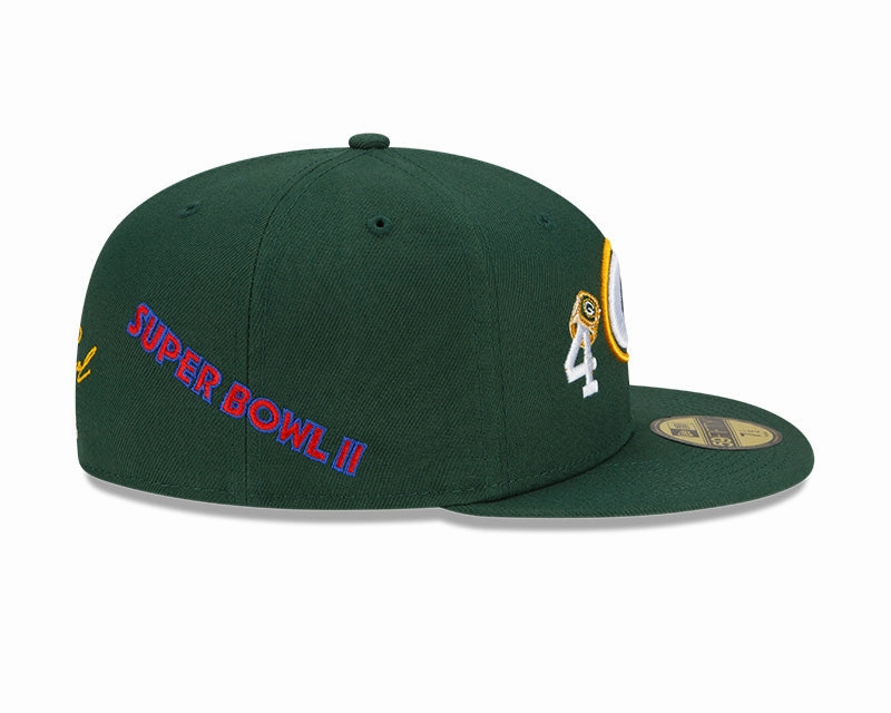 Green Bay Packers New Era Green 4 Time Champions 59FIFTY Fitted Hat