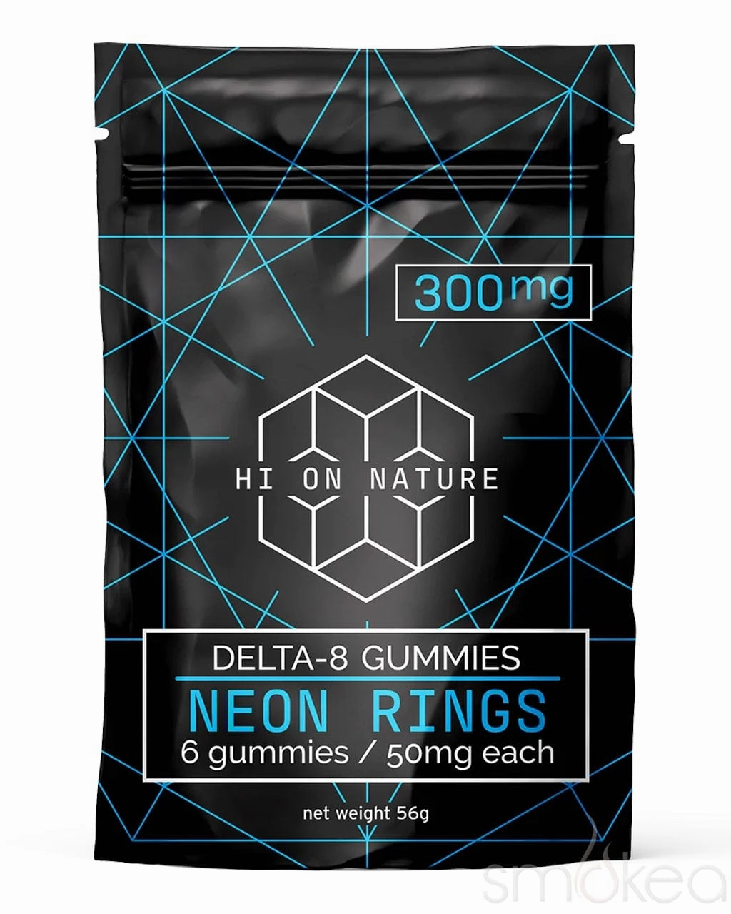 Hi On Nature 300mg Delta 8 Neon Rings Gummies