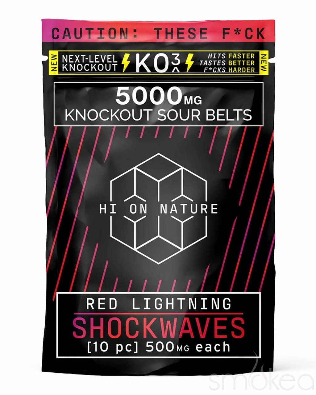 Hi On Nature 5000mg KO3 Knockout Shockwaves - Red Lightning