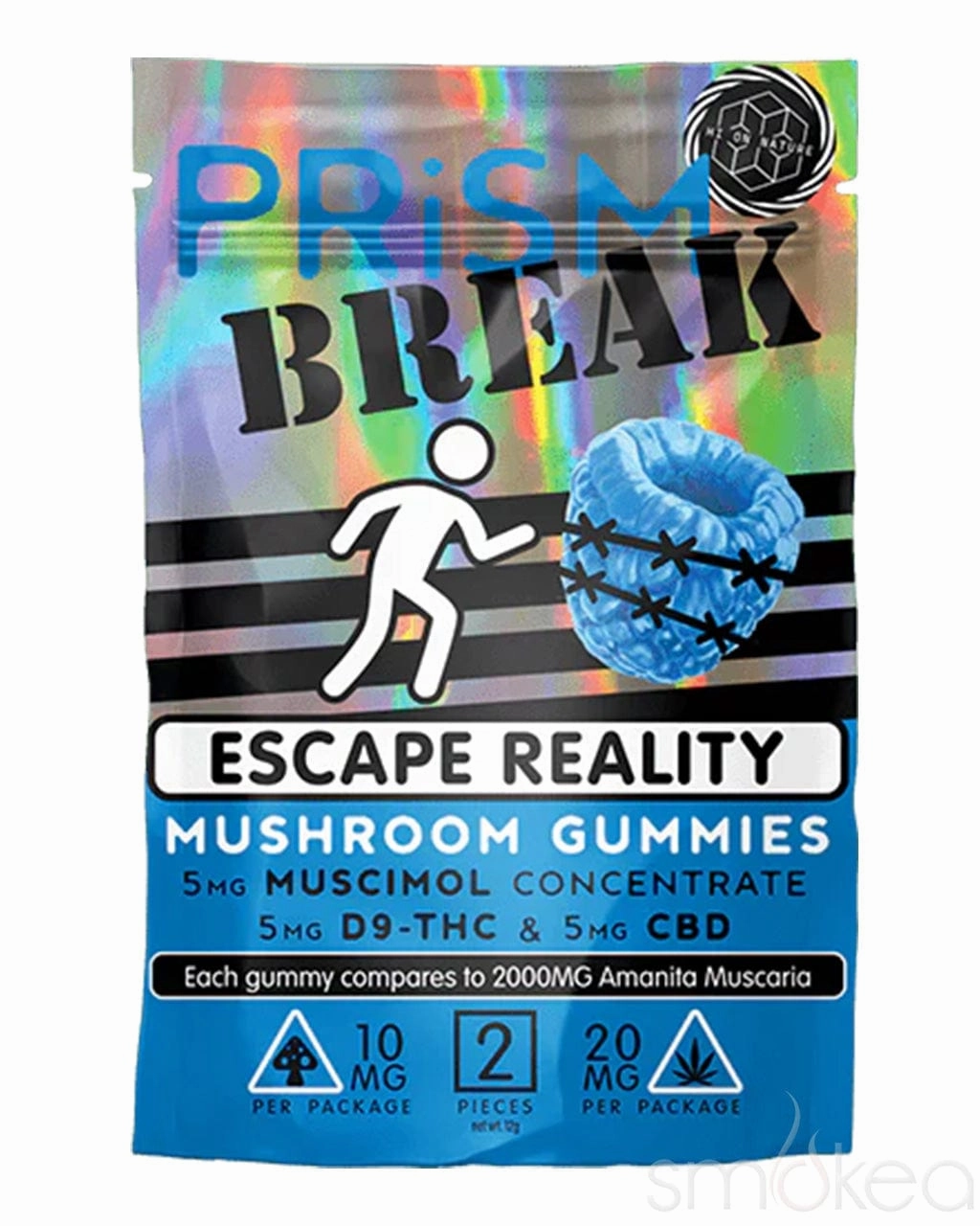 Hi On Nature Prism Break Mushroom Gummies - Blue Razz