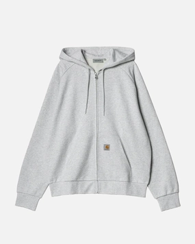 Hooded Square Label Jacket Ash Heather
