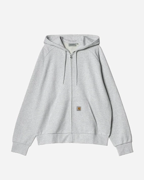 Hooded Square Label Jacket Ash Heather
